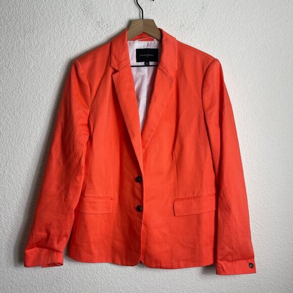 Banana Republic Factory Orange Blazer – Size 14 - Picture 3 of 7
